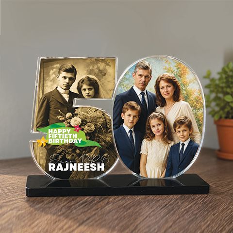 50th Anniversary Acrylic Memento | Personalized Photo Award